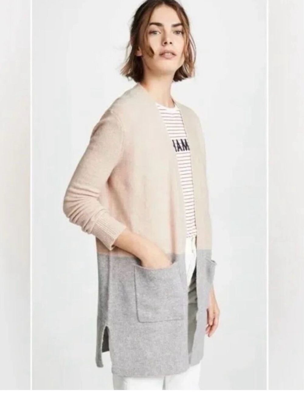 Madewell Kent Colorblock Cardigan Size Small Wool Alpaca